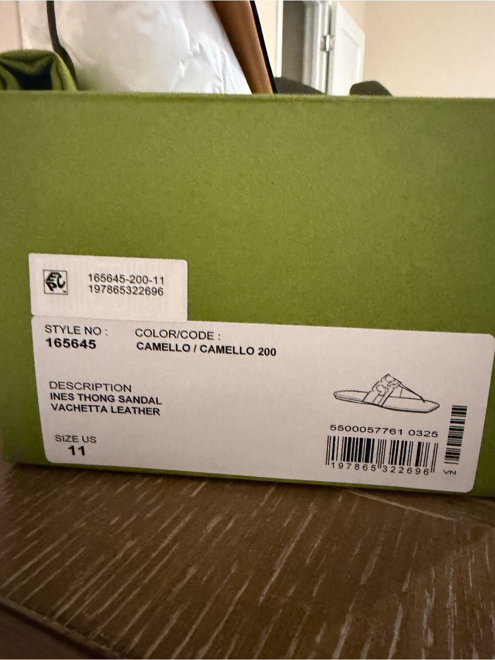 Tory Burch Tan Leather Logo Slide Sandals - Picture 3 of 3